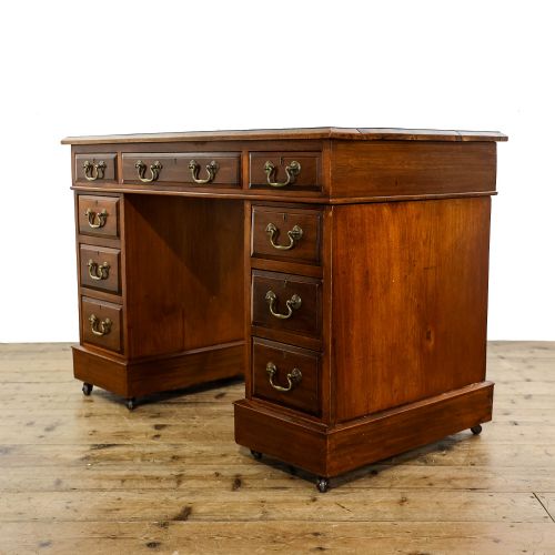 fig 1. Antique Early 20th Century Mahogany Pedestal Desk