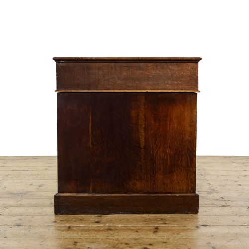 fig 1. Antique Victorian Oak Pedestal Desk