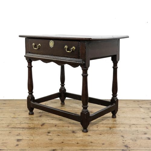fig 1. Antique 18th Century Oak Lowboy Side Table
