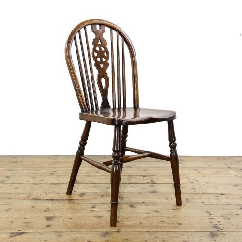 fig 2. Four Antique Ash and Elm Wheelback Chairs
