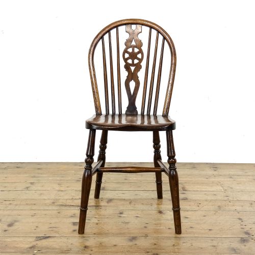 fig 3. Four Antique Ash and Elm Wheelback Chairs