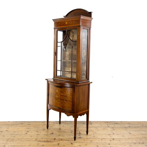 fig 1. Antique Edwardian Mahogany Display Cabinet
