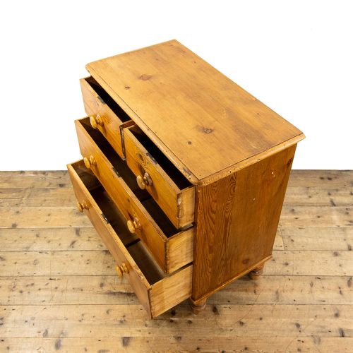 ANTIQUE VICTORIAN PINE CHEST OF DRAWERS - ADDITIONAL PHOTO 5