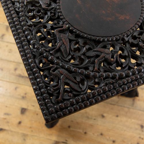 ANTIQUE ORIENTAL CARVED TABLE - ADDITIONAL PHOTO 4
