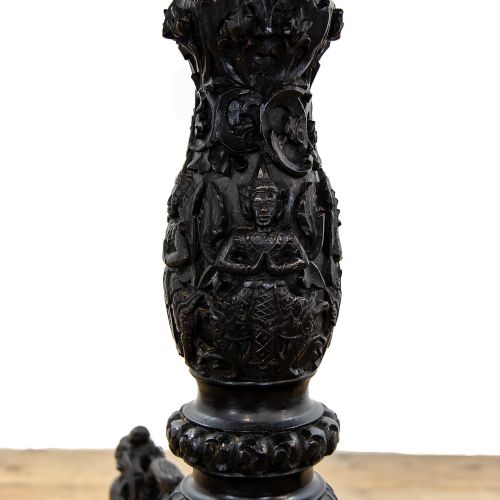 ANTIQUE ORIENTAL CARVED TABLE - ADDITIONAL PHOTO 7
