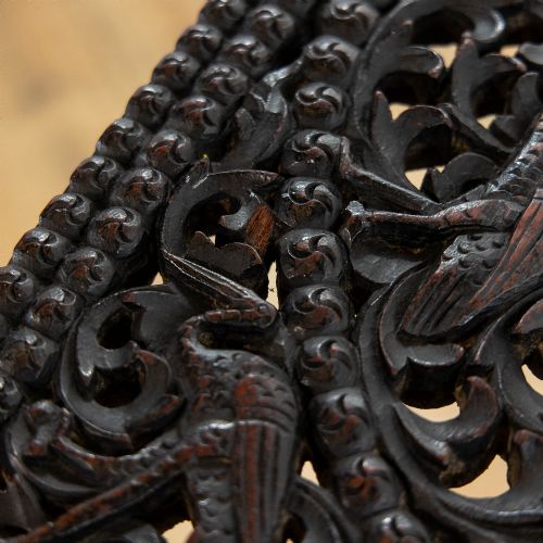 ANTIQUE ORIENTAL CARVED TABLE - ADDITIONAL PHOTO 11