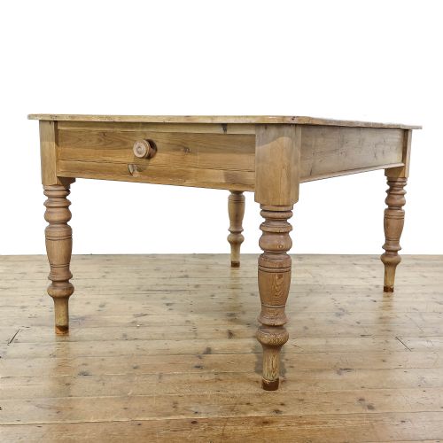 Antique Victorian Pine Kitchen Table
