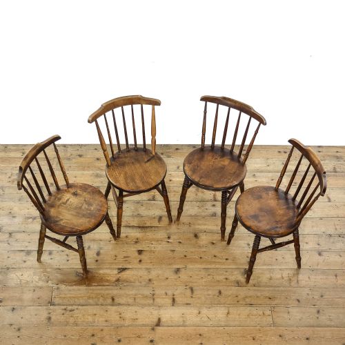 fig 1. Four Antique Beechwood Penny Kitchen Chairs