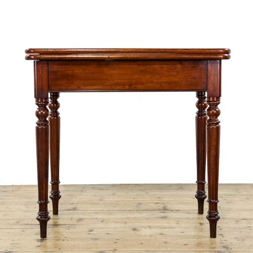 fig 1. Antique George II Mahogany Fold Over Tea Table