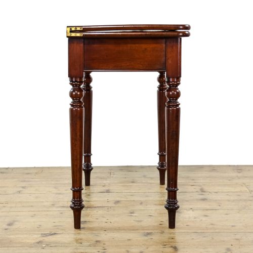 fig 2. Antique George II Mahogany Fold Over Tea Table
