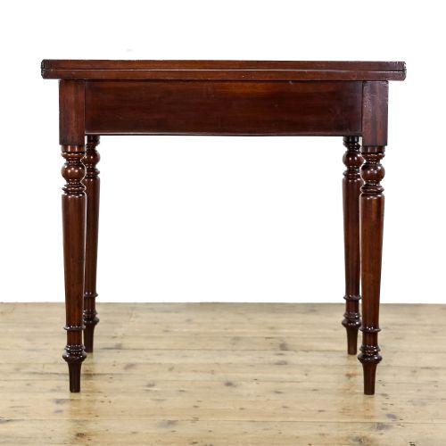 fig 3. Antique George II Mahogany Fold Over Tea Table