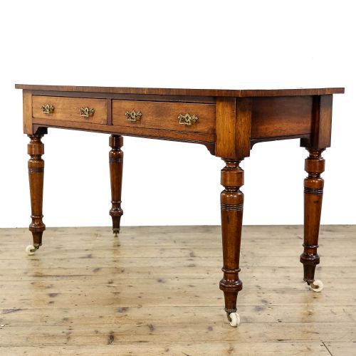 Antique Late Victorian Mahogany Library Desk
