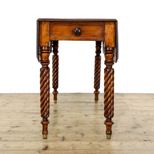fig 1. Antique Drop Leaf Pembroke Mahogany Table