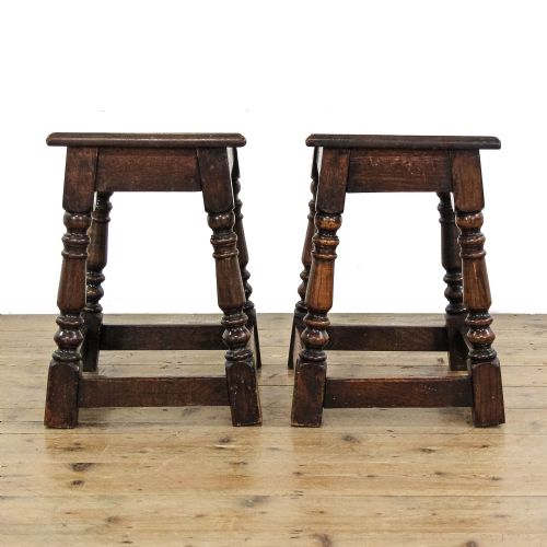 fig 2. Pair of Antique Oak Joint Stools