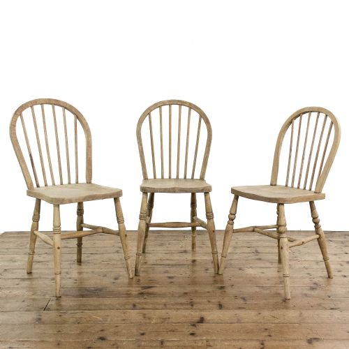 Set of Three Antique Farmhouse Kitchen Chairs
