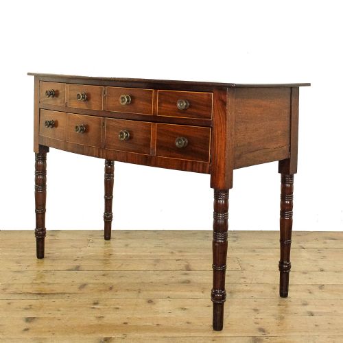 fig 2. Antique Regency Mahogany Bow Front Side Table