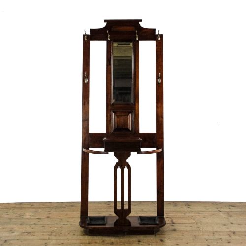 fig 2. Antique Early 20th Century Mahogany Hall Stand

