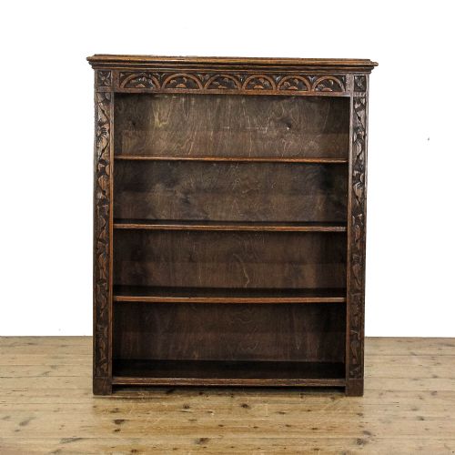 Antique Carved Oak Bookcase
