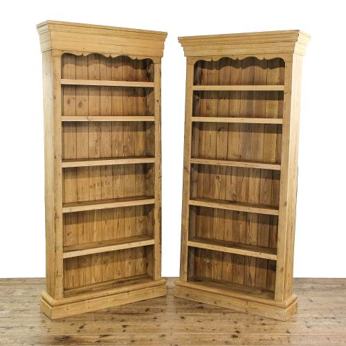 Two Rustic Pine Bookcases
