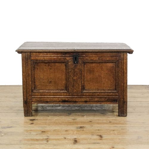 fig 2. Antique 17th Century Small Oak Coffer