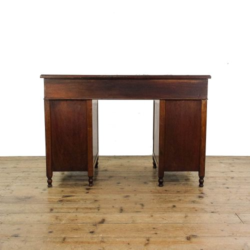 fig 2. Antique Late Victorian Walnut Pedestal Desk