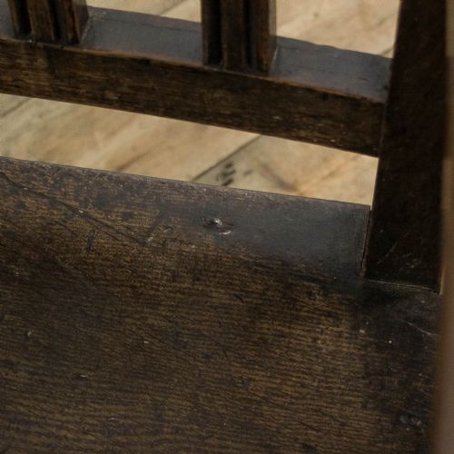 ANTIQUE 18TH CENTURY OAK COMMODE ARMCHAIR - ADDITIONAL PHOTO 7