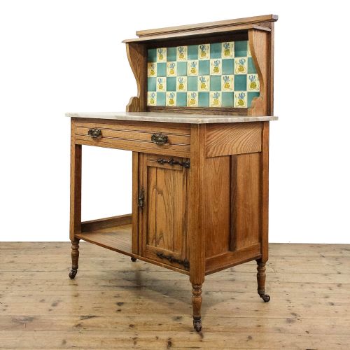 fig 1. Antique Pine Washstand with Marble Top