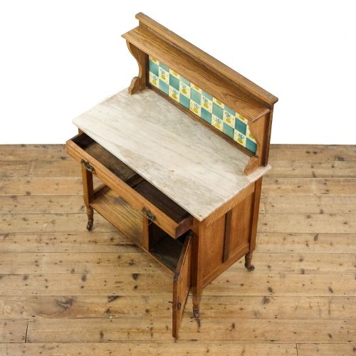 fig 2. Antique Pine Washstand with Marble Top