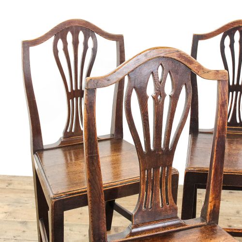 fig 2. Set of Six Similar Antique Oak Chairs