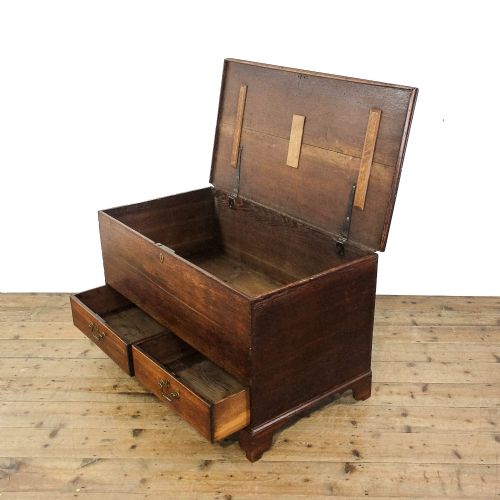 fig 1. Antique 18th Century Oak Mule Chest