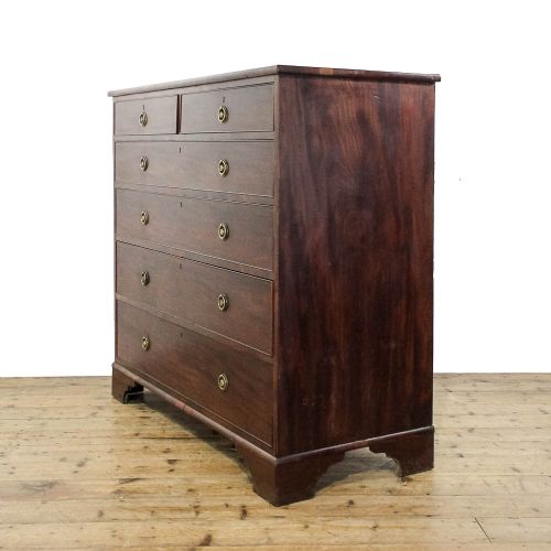 ANTIQUE 19TH CENTURY MAHOGANY CHEST OF DRAWERS - ADDITIONAL PHOTO 4
