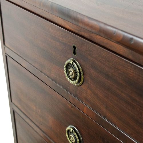 ANTIQUE 19TH CENTURY MAHOGANY CHEST OF DRAWERS - ADDITIONAL PHOTO 10