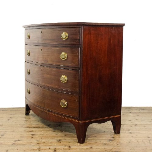 Georgian Mahogany Bow Front Chest of Drawers
