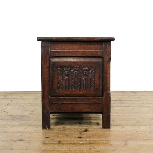 fig 2. Antique Carved Oak Coffer