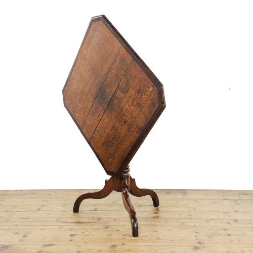 Antique Late Georgian Oak Tilt Top Table

