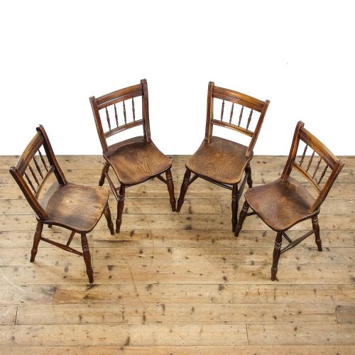 fig 1. Four Antique Kitchen Chairs
