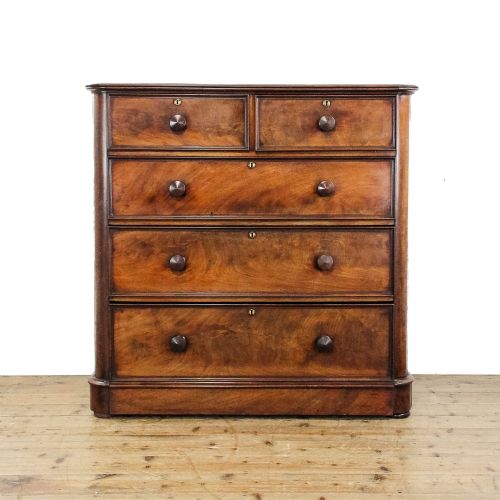 Large Antique Victorian Mahogany Chest of Drawers
