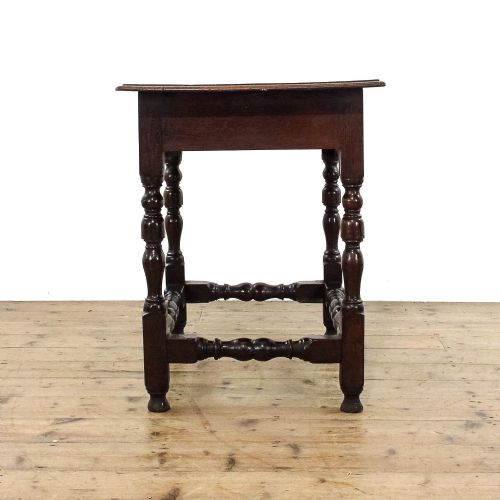ANTIQUE 18TH CENTURY OAK LOWBOY SIDE TABLE - ADDITIONAL PHOTO 2