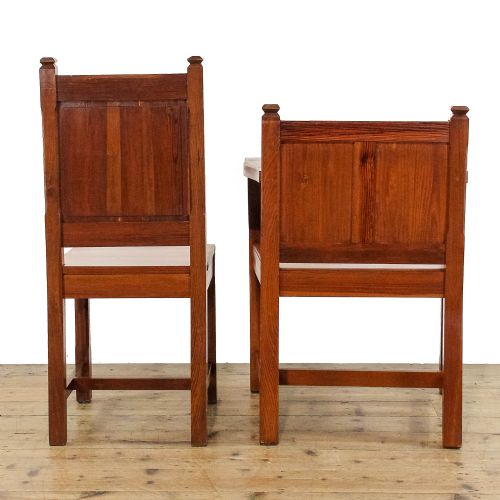 SET OF SEVEN ANTIQUE CHURCH CHAIRS - ADDITIONAL PHOTO 5