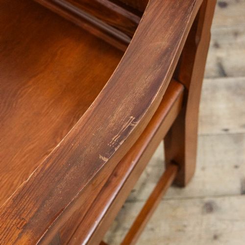 SET OF SEVEN ANTIQUE CHURCH CHAIRS - ADDITIONAL PHOTO 7