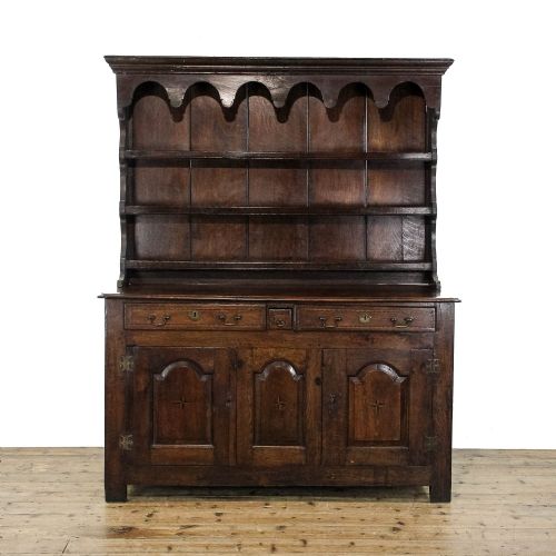 ANTIQUE EARLY 19TH CENTURY OAK DRESSER