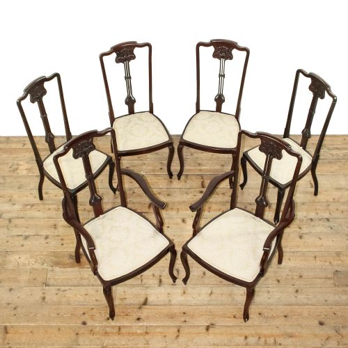 SIX ANTIQUE MAHOGANY DINING CHAIRS - ADDITIONAL PHOTO 1