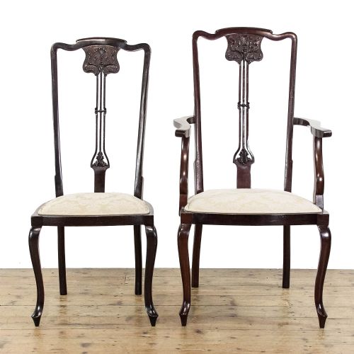 SIX ANTIQUE MAHOGANY DINING CHAIRS - ADDITIONAL PHOTO 3