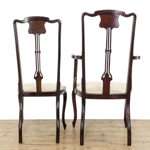 SIX ANTIQUE MAHOGANY DINING CHAIRS - ADDITIONAL PHOTO 4