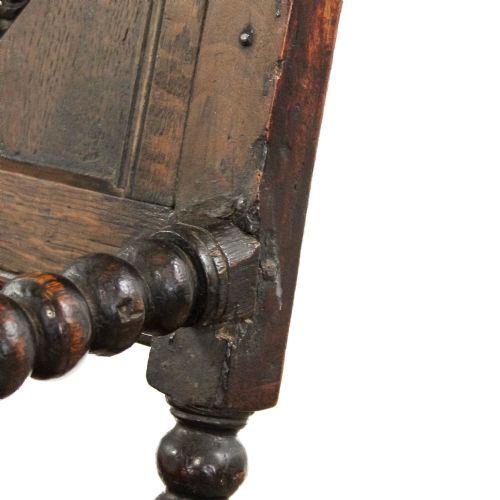 ANTIQUE 18TH CENTURY BOBBIN OAK ARMCHAIR - ADDITIONAL PHOTO 7