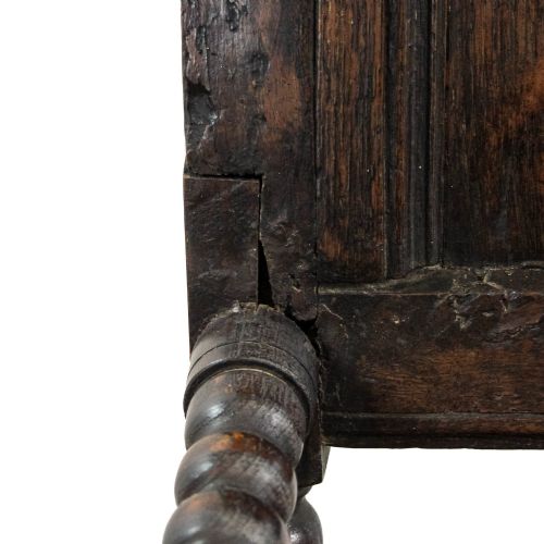 ANTIQUE 18TH CENTURY BOBBIN OAK ARMCHAIR - ADDITIONAL PHOTO 9