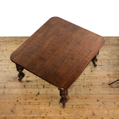 ANTIQUE VICTORIAN OAK DINING TABLE - ADDITIONAL PHOTO 1