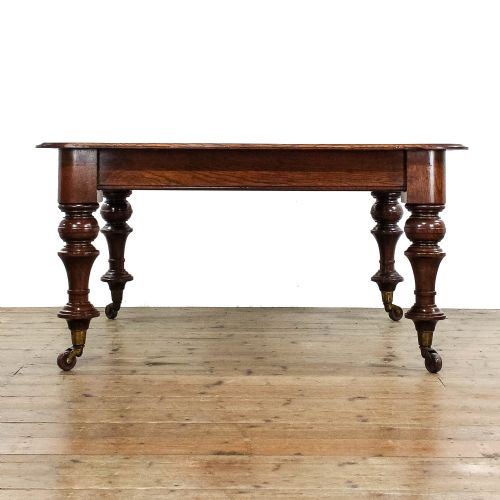 ANTIQUE VICTORIAN OAK DINING TABLE - ADDITIONAL PHOTO 5