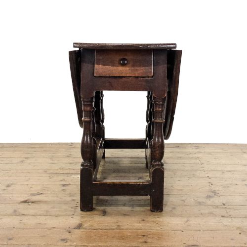 fig 3. Antique 18th Century Oak and Elm Gate Leg Table