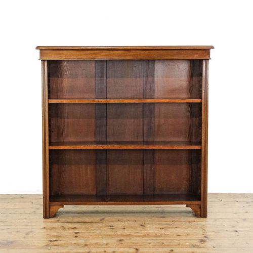Antique Edwardian Walnut Open Bookcase
